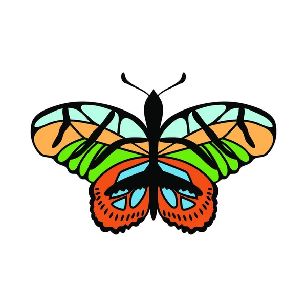 Pillangó Ikon Vektor Illusztráció — Stock Vector