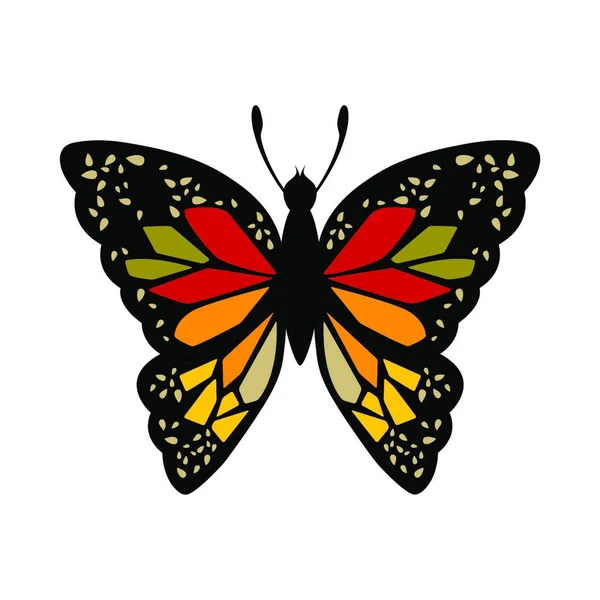 Ícone Borboleta Design Colorido Ilustração Vetorial —  Vetores de Stock