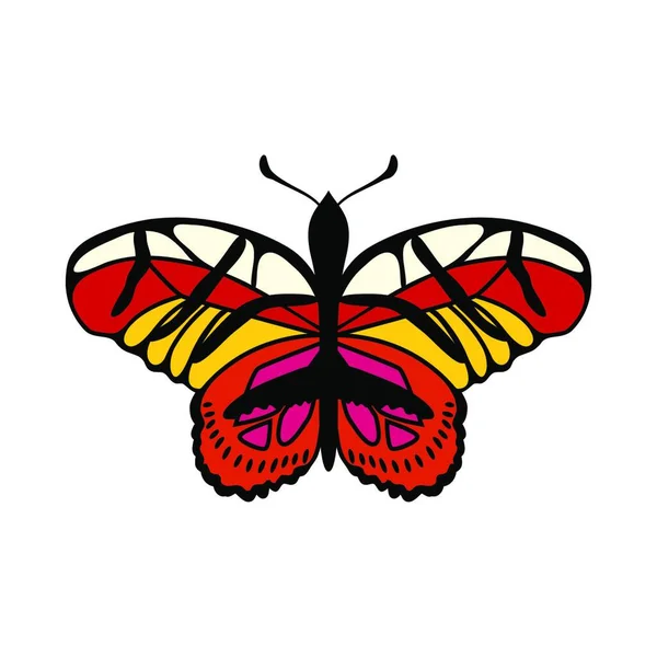 Icono Mariposa Ilustración Vectorial — Vector de stock