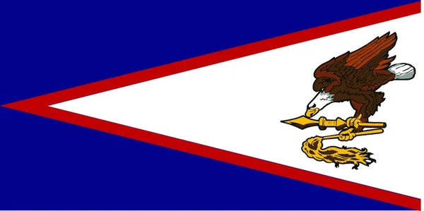 Bandiera Delle Isole America Samoa — Vettoriale Stock