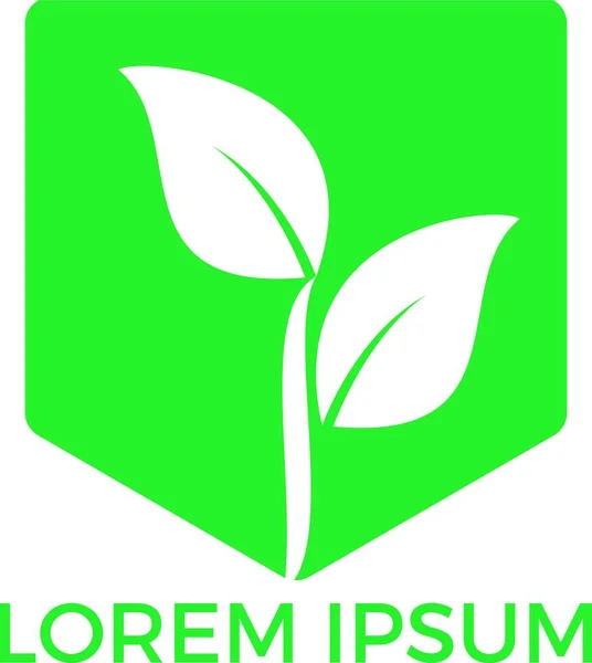 Écologie Vie Heureuse Logotype Concept Icône — Image vectorielle