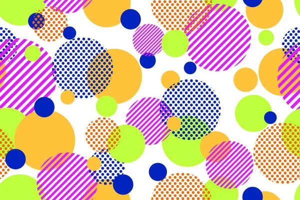 Naadloos Patroon Van Kleurrijke Stippen Geometrische Cirkel Modern Witte Achtergrond — Stockvector