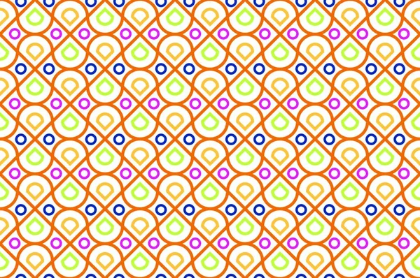 Naadloos Patroon Van Kleurrijke Geometrische Cirkel Modern Witte Achtergrond Vector — Stockvector