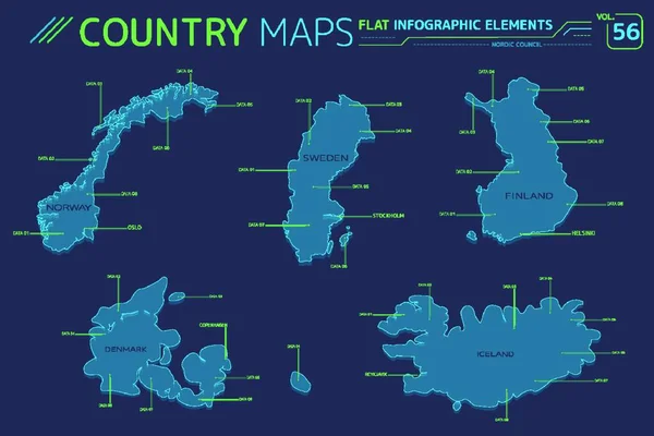 Carte Vectorielle Pays État Amérique — Image vectorielle