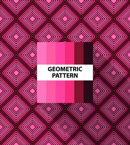 Motif Géométrique Rayé Abstrait Avec Losange Coloré Palette Couleurs — Image vectorielle