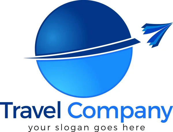 Ταξιδιωτικό Γραφείο Λογότυπο Της Εταιρείας Έννοια Εικονίδιο Επιχείρησης Ταξιδιωτικών Υπηρεσιών — Διανυσματικό Αρχείο