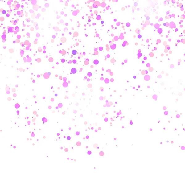 Vzor Růžového Konfetu Izolovaný Bílém Pozadí — Stockový vektor