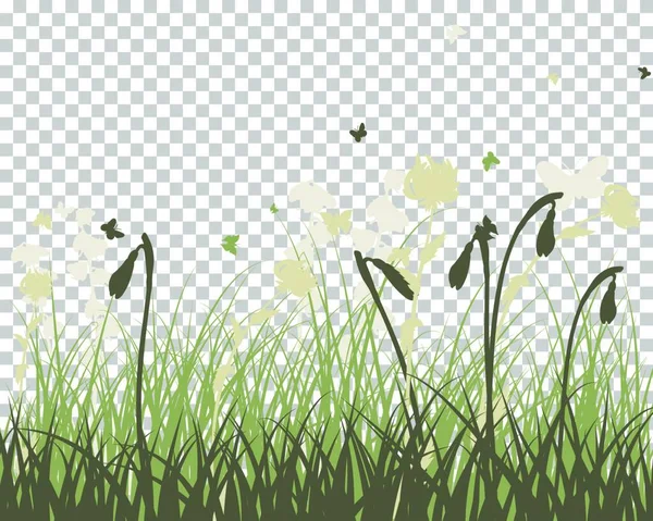 Illustration Vectorielle Herbe Des Plantes — Image vectorielle