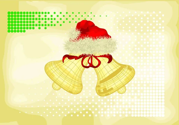 Weihnachten Hintergrund Mit Einer Schönen Illustration Eines Weihnachtsmannes — Stockvektor