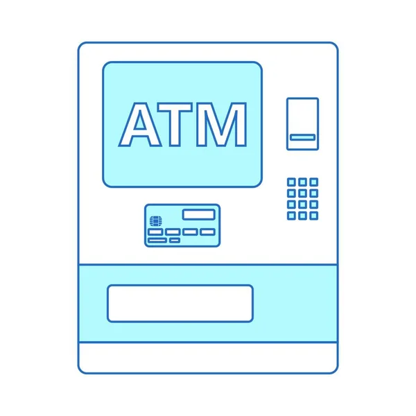 Atm Machine Icône Vectoriel Illustration Conception — Image vectorielle