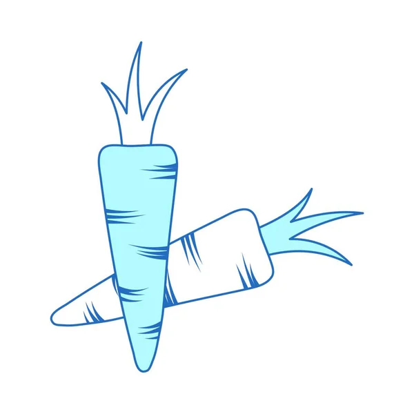 Icono Zanahoria Dibujos Animados Verduras Frescas Vector Ilustración Para Diseño — Vector de stock