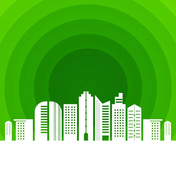 Cidade Limpa Ambiente Buraco Verde Vetor Estoque — Vetor de Stock
