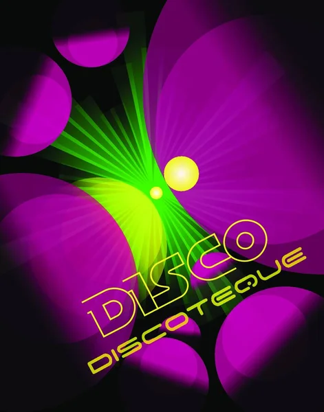 Flyer Disco Club Avec Des Éléments Colorés Idéal Pour Poster — Image vectorielle