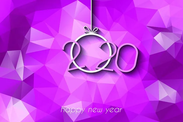 2020 Szczęśliwego Nowego Roku Tło Dla Sezonowych Zaproszeń Świąteczne Plakaty — Wektor stockowy
