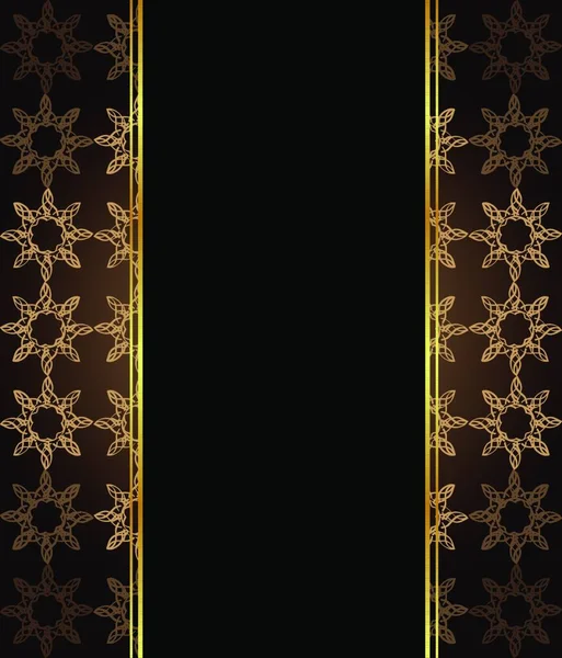 Elegant Behang Met Gouden Mooie Decoratie Plaats Voor Tekst — Stockvector