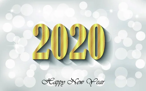 2020 Feliz Ano Novo Fundo Para Seus Convites Sazonais Cartazes —  Vetores de Stock