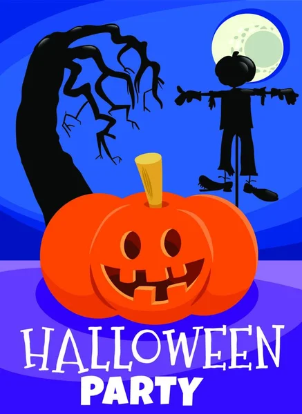 Ilustracja Kreskówka Halloween Święto Party Lub Plakat Wydarzenie Projekt — Wektor stockowy