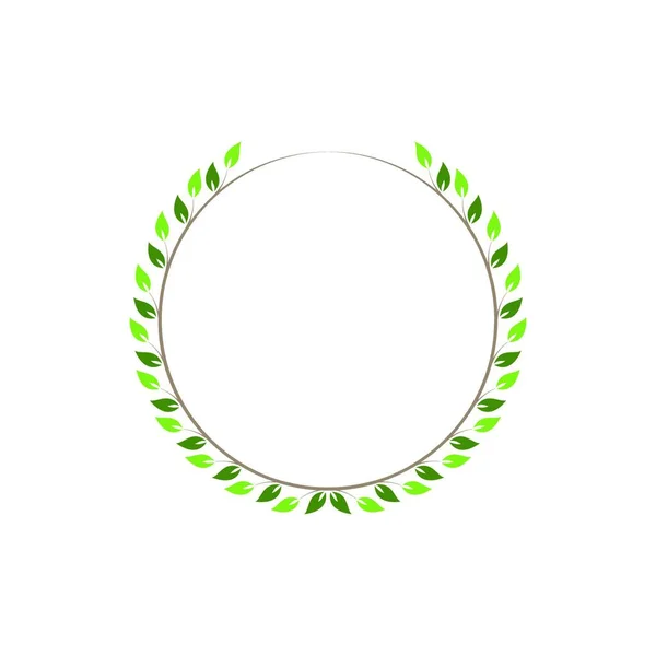 Винтажные Цветочные Круглые Рамки Зеленый Декоративный Круглый Венок Плюща Векторная — стоковый вектор