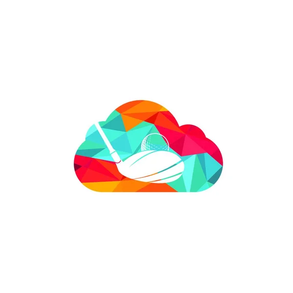 Bulut Logo Şablonu Vektör Simge Illüstrasyon Tasarımı — Stok Vektör
