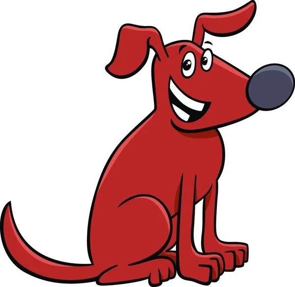 Ilustracja Komiksu Zabawny Brązowy Pies Lub Szczeniak Komiks Postać Zwierząt — Wektor stockowy
