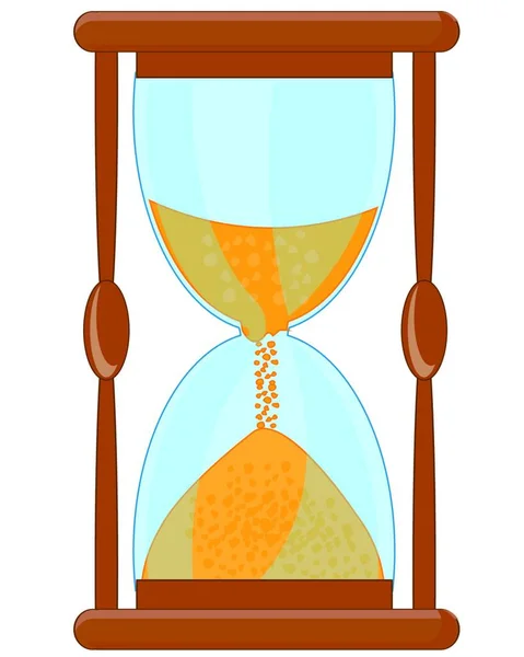 Vector Illustration Subject Old Fellow Hourglass — Stock Vector