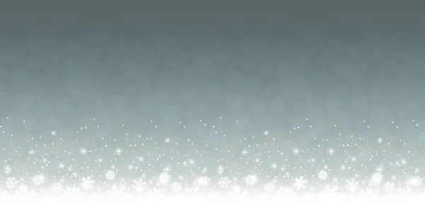 Fond Noël Avec Neige Flocons Neige — Image vectorielle