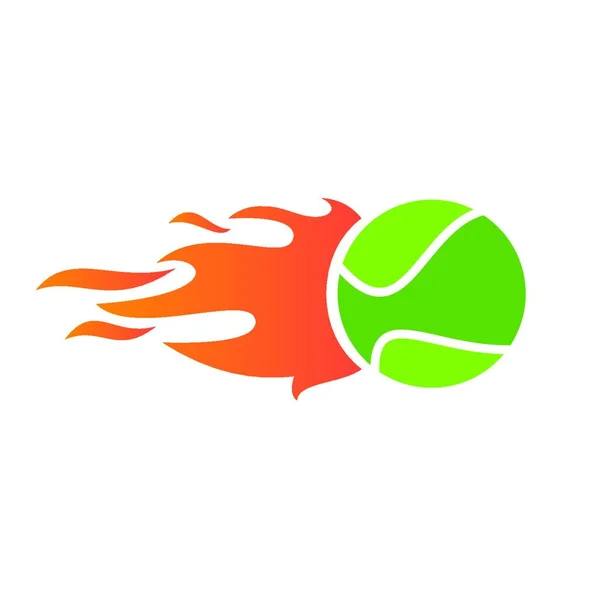 Tennis Bal Logo Template Vector Pictogram Illustratie Ontwerp — Stockvector