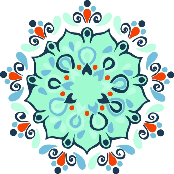 Una Obra Arte Mandala Con Diseño Flor Loto Utilizado Para — Archivo Imágenes Vectoriales