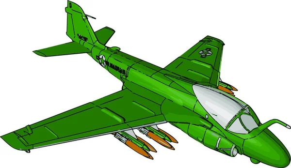 Avión Combate Avión Militar Diseñado Principalmente Para Combate Aire Aire — Archivo Imágenes Vectoriales