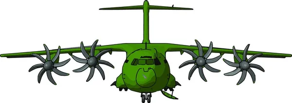 Una Aeronave Conocida Como Hércules Una Aeronave Transporte Militar Turbohélice — Vector de stock