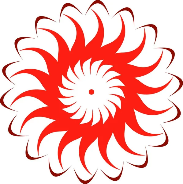 Une Fleur Orange Forme Mandala Spirituel Dessin Vectoriel Couleur Illustration — Image vectorielle