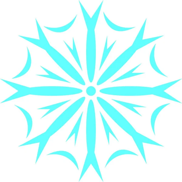 Diseño Solo Cristal Hielo Copo Nieve Vector Color Dibujo Ilustración — Archivo Imágenes Vectoriales