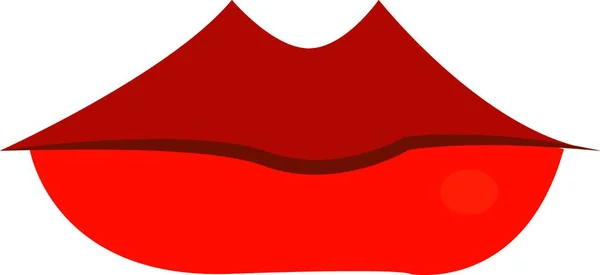 Изображение Показывающее Губы Женского Векторного Цвета Красного Цвета Иллюстрацию — стоковый вектор