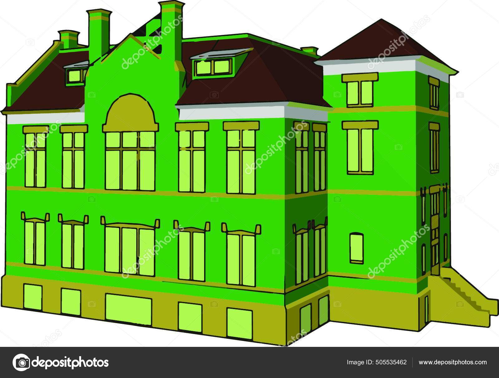 Hus Bygning Der Fungerer Som Hjem Mennesker Lige Fra Simple Stockvektor af  ©PantherMediaSeller 505535462, image size:1600x1214
