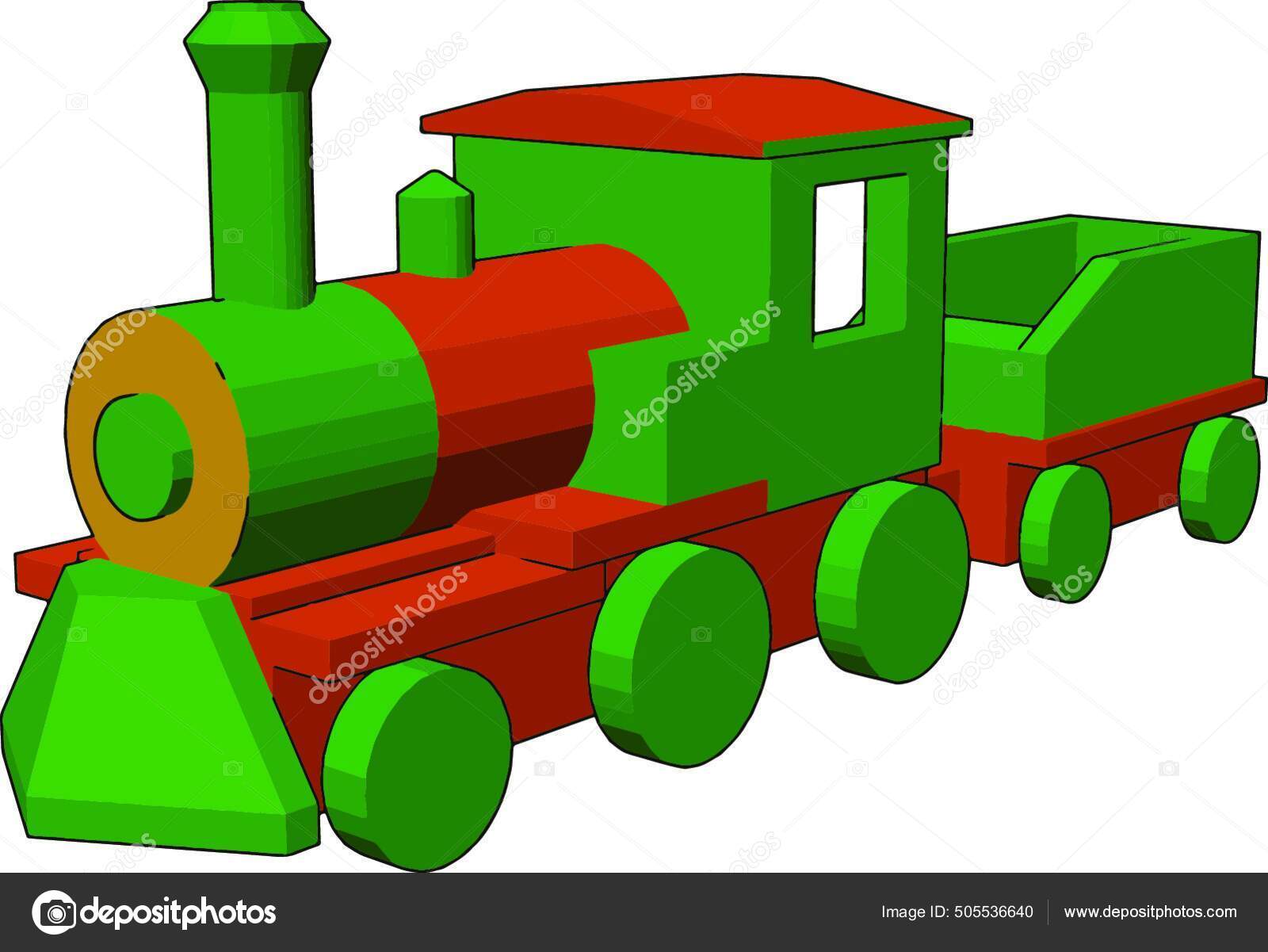 Multicolored Attractive Toy Rail Engine Trolley Most Favored