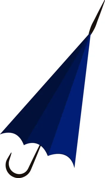 Vector Impresión Ilustración Paraguas Azul Cerrado Sobre Fondo Blanco — Vector de stock
