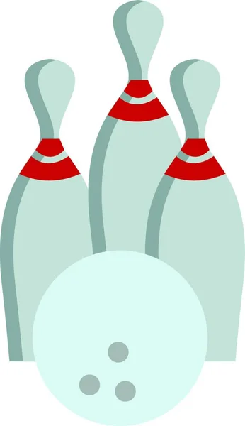 Bowling Icône Web Illustration Simple — Image vectorielle