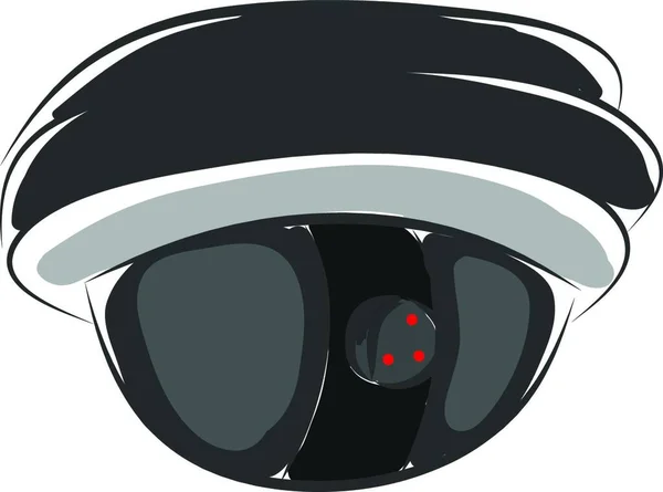 Caméra Surveillance Pour Suivi Sécurité Illustration Vecteur Couleur Sur Fond — Image vectorielle