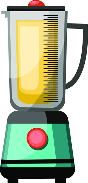 Mezclador Exprimidor Con Frasco Parte Superior Botón Para Encender Dibujo — Archivo Imágenes Vectoriales