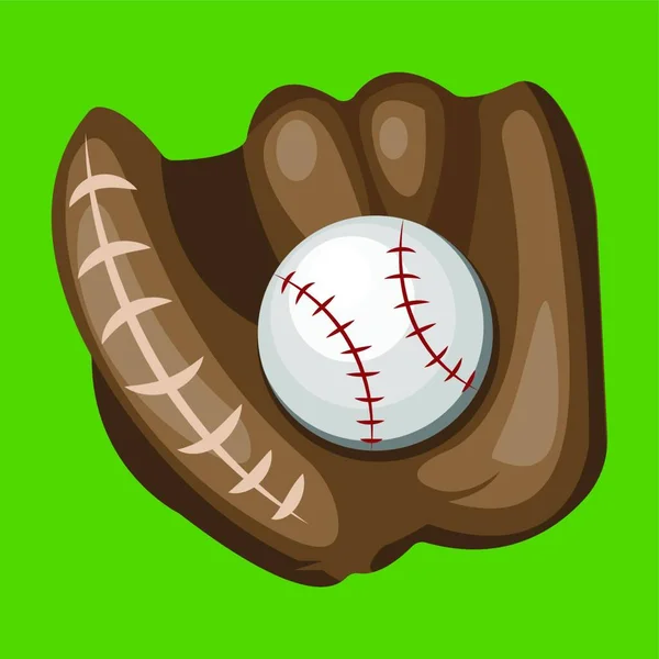 Baseball Piłka Amerykańską Flagą Wektor Ilustracja — Wektor stockowy