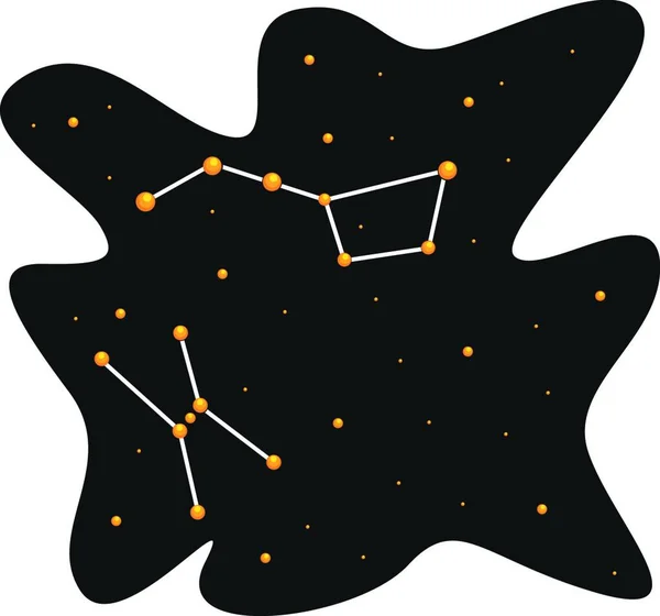Απλός Σχεδιασμός Του Ουρανού Και Της Απεικόνισης Διάνυσμα Consellation Αστέρι — Διανυσματικό Αρχείο