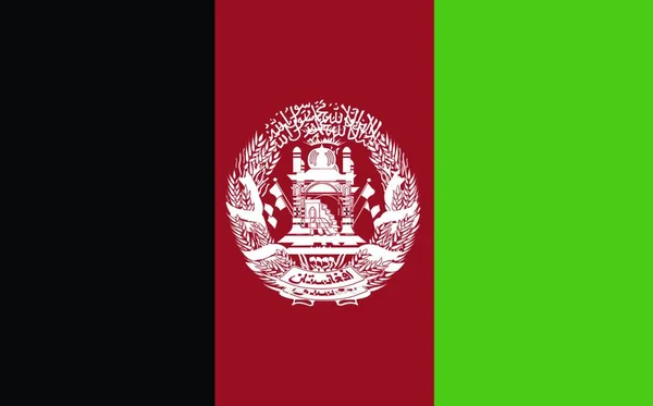 Vector Illustration Afghanistan Flag Whte Background — Stock Vector