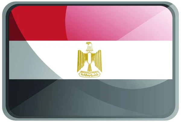 埃及旗子的向量例证在白色背景 — 图库矢量图片