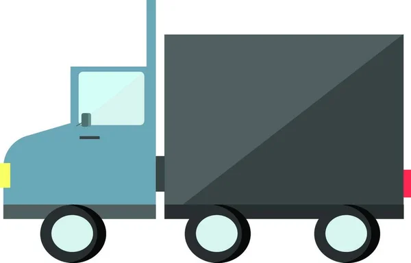 Een Vrachtwagen Gebruikt Voor Het Vervoer Van Commerciële Doeleinden Vector — Stockvector