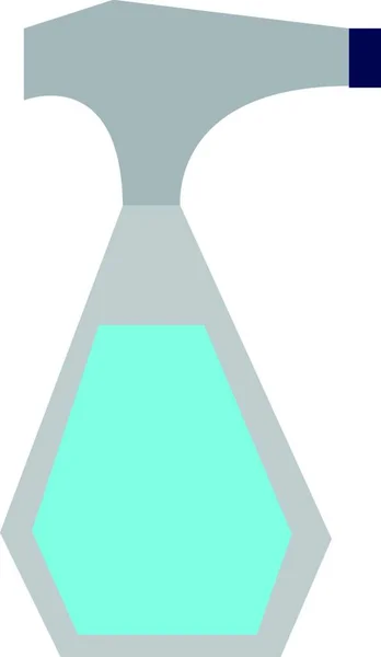 ベクターカラーの描画またはイラストレーションの内側に青い液体が入った透明なスプレーボトル — ストックベクタ