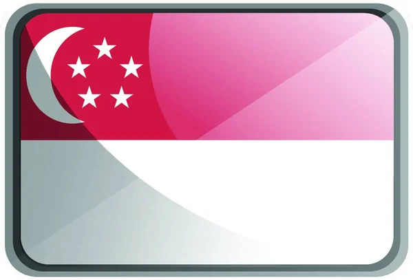 바탕에 싱가포르 국기의 일러스트 — 스톡 벡터