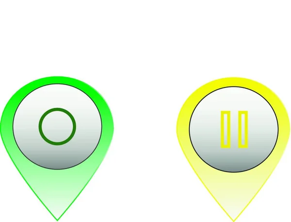 两个按钮向量或颜色例证 — 图库矢量图片