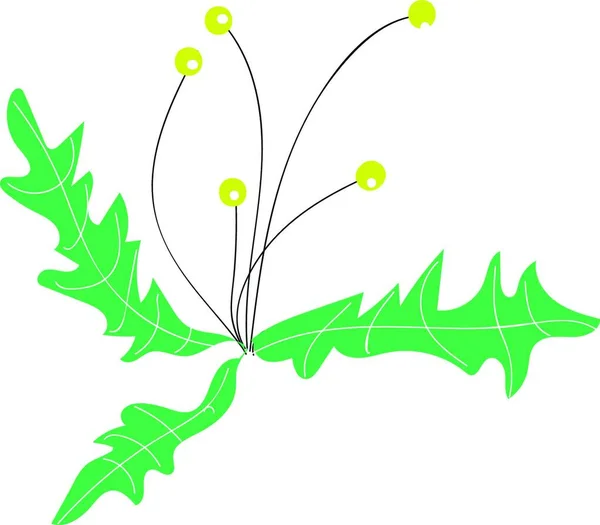 Egyszerű Kép Kis Sárga Virágok Alapvető Rgb Vektor Fehér Háttér — Stock Vector