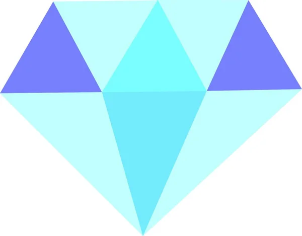 Een Kostbare Sprankelende Diamant Reflecterende Blauwe Paarse Kleur Vector Kleur — Stockvector