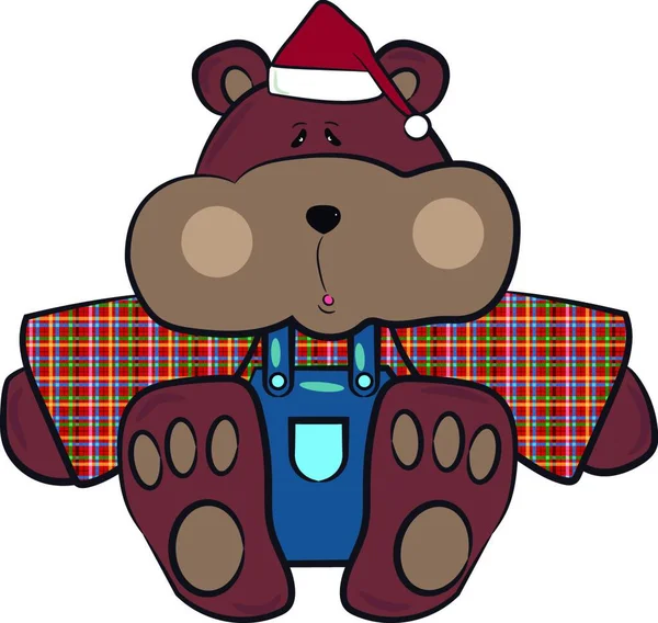 Cara Lindo Oso Pardo Grizzly Con Ojos Redondos Vector Color — Vector de stock